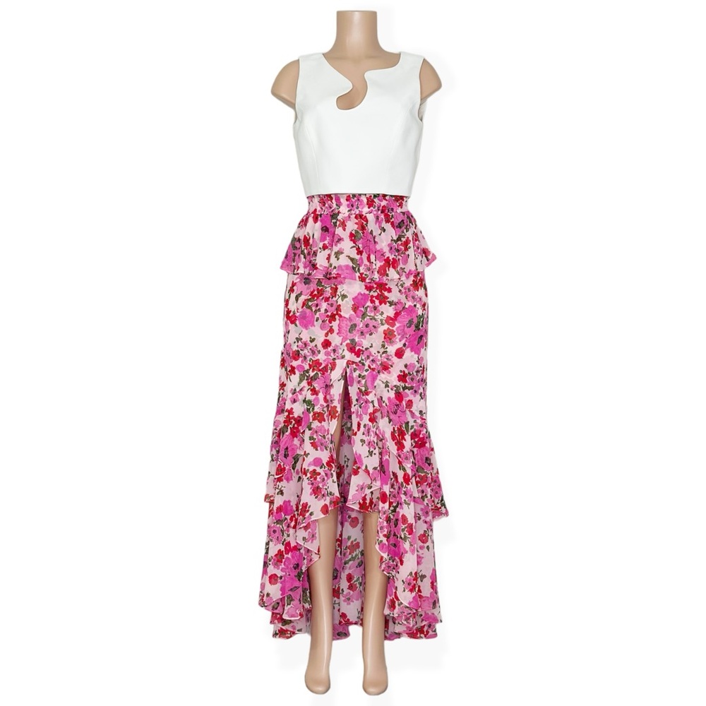 MISA LOS ANGELES Lucia Skirt, Pink Floral, Medium